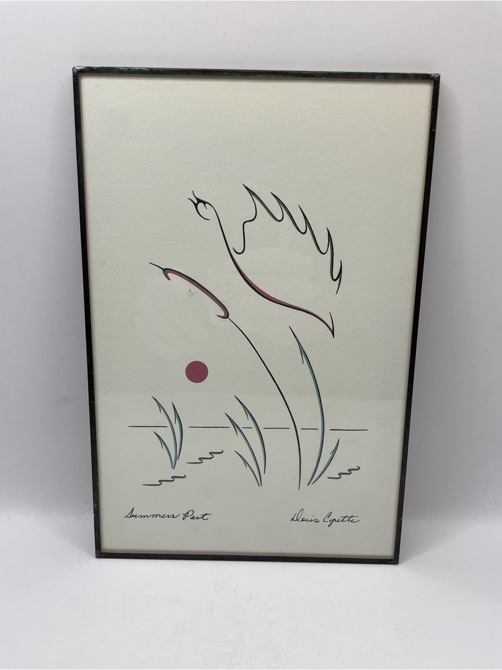 Doris Cyrette Ojibway Ontario Canada Minimalist Artist Summer Past Framed print